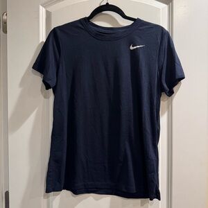 Nike Navy Short Sleeve Tee with White Swoosh